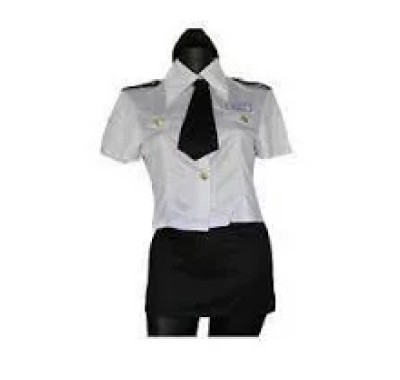 Ethical White And Black Women’s Aviation Apparel Set Supplier